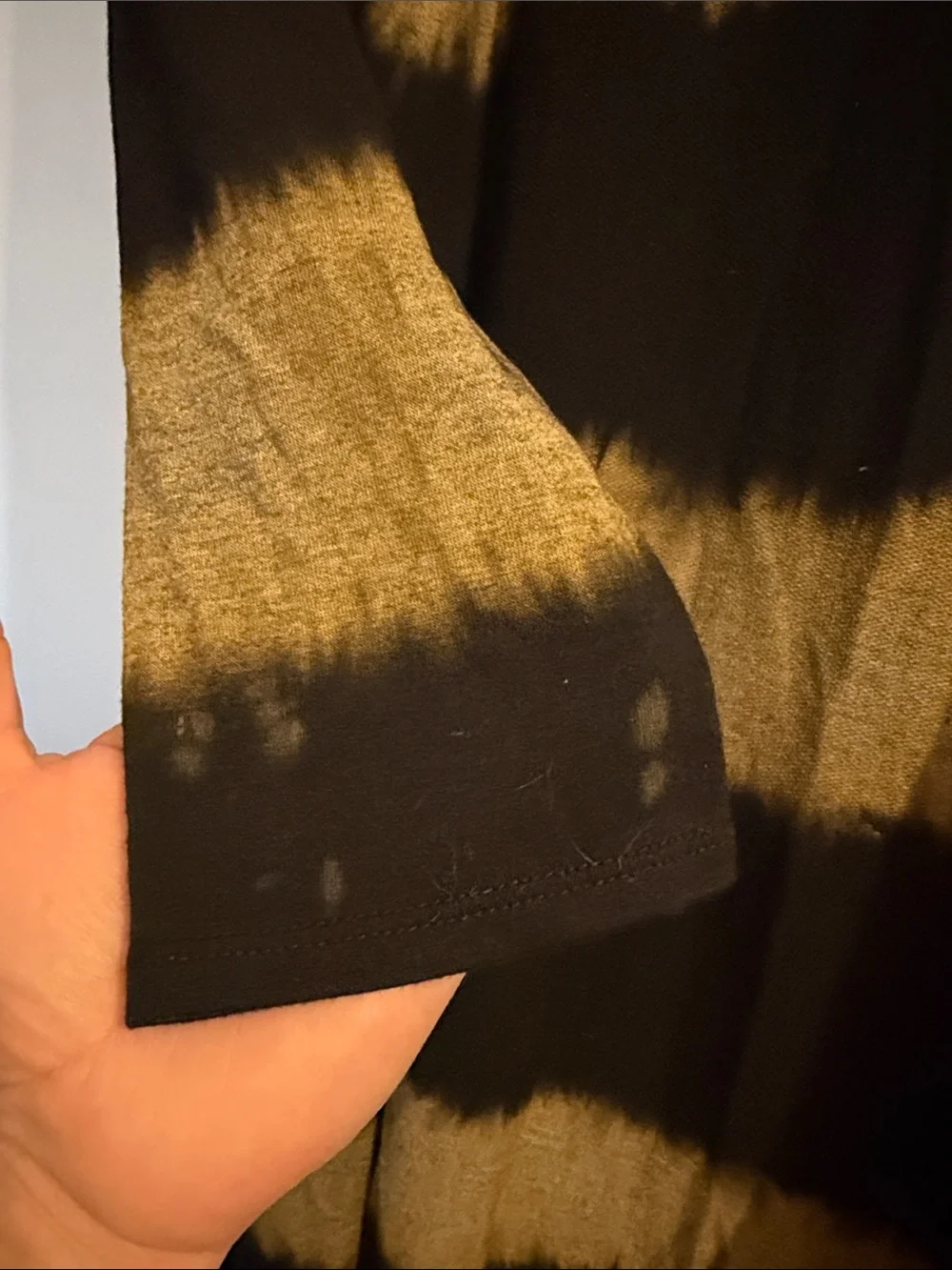 Maurices Black & Gray Tie-Dye Open Front Duster Cardigan | Size Large